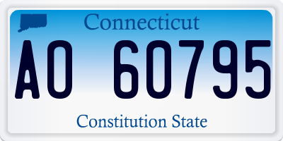 CT license plate AO60795