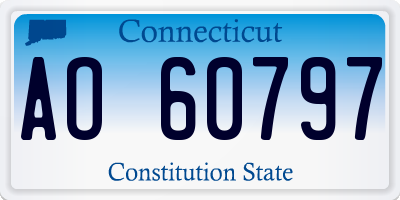 CT license plate AO60797