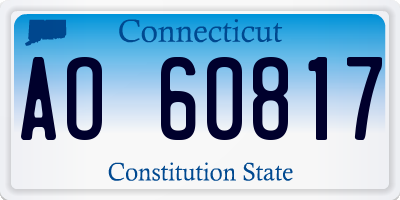 CT license plate AO60817