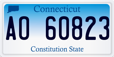 CT license plate AO60823
