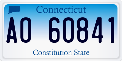 CT license plate AO60841
