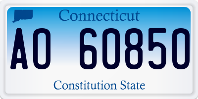 CT license plate AO60850