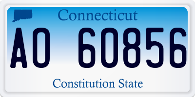 CT license plate AO60856
