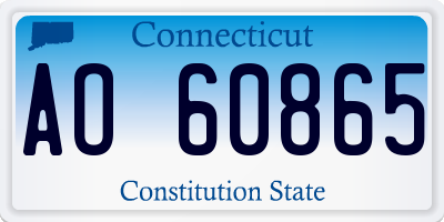 CT license plate AO60865