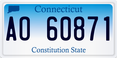 CT license plate AO60871