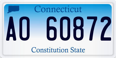 CT license plate AO60872