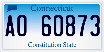 CT license plate AO60873