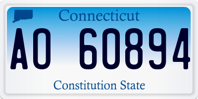 CT license plate AO60894