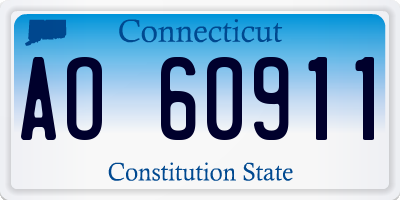 CT license plate AO60911