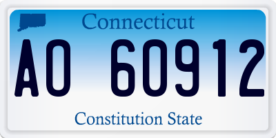CT license plate AO60912