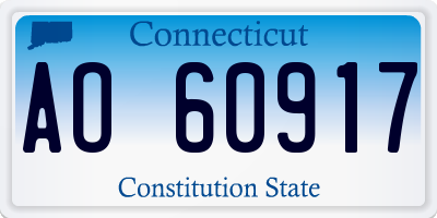CT license plate AO60917
