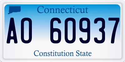CT license plate AO60937