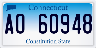 CT license plate AO60948