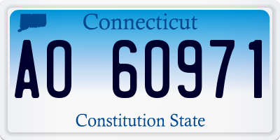 CT license plate AO60971