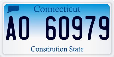 CT license plate AO60979