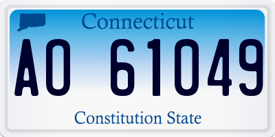 CT license plate AO61049
