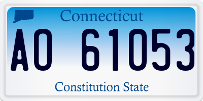 CT license plate AO61053