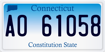 CT license plate AO61058