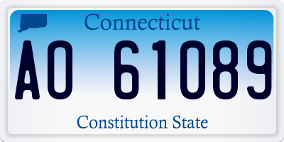 CT license plate AO61089