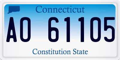 CT license plate AO61105