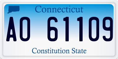 CT license plate AO61109