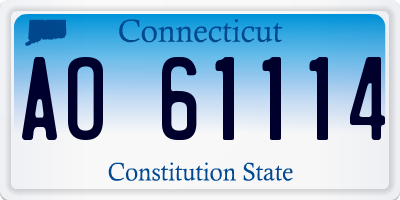 CT license plate AO61114