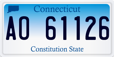 CT license plate AO61126