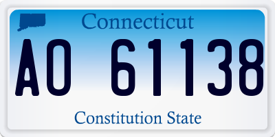 CT license plate AO61138