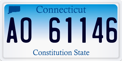CT license plate AO61146