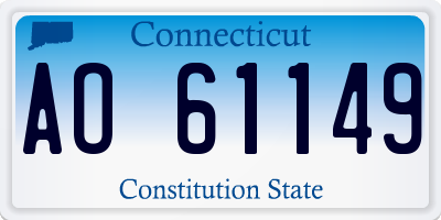 CT license plate AO61149