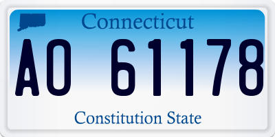 CT license plate AO61178