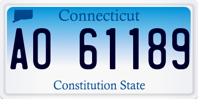 CT license plate AO61189