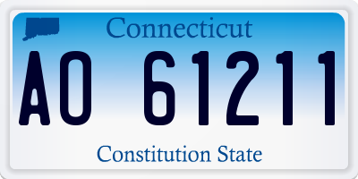 CT license plate AO61211