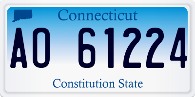CT license plate AO61224