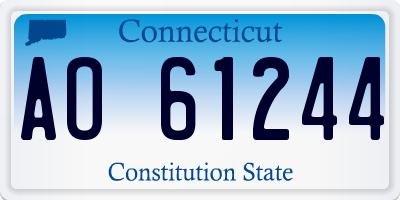CT license plate AO61244