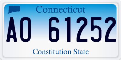 CT license plate AO61252