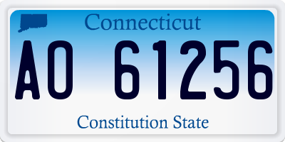 CT license plate AO61256