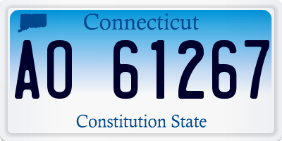 CT license plate AO61267