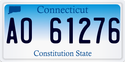 CT license plate AO61276