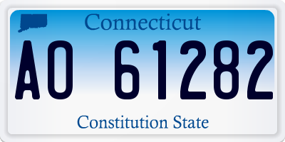 CT license plate AO61282