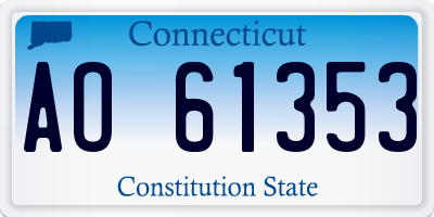 CT license plate AO61353