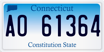 CT license plate AO61364