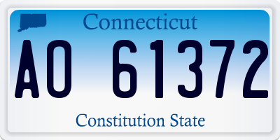 CT license plate AO61372
