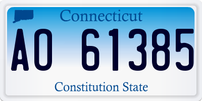 CT license plate AO61385
