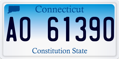 CT license plate AO61390