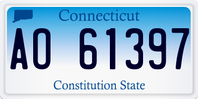 CT license plate AO61397