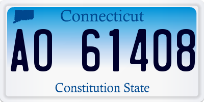 CT license plate AO61408