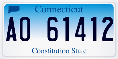 CT license plate AO61412