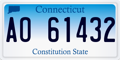 CT license plate AO61432