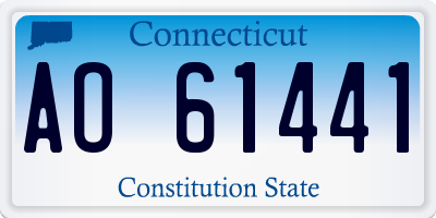 CT license plate AO61441